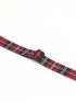 Plaid Pattern Bag Strap Adjustable