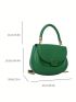 Small Saddle Bag Green Fashionable Top Handle For Daily