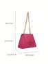 Small Novelty Bag Metal Decor Flap Chain Strap