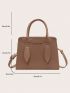 Small Square Bag Apricot Double Handle For Daily