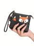 Cartoon Graphic Coin Purse Genuine Leather Zipper