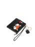 Cartoon Graphic Coin Purse Genuine Leather Zipper