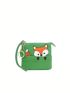 Cartoon Graphic Coin Purse Genuine Leather Zipper