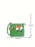 Cartoon Graphic Coin Purse Genuine Leather Zipper