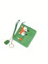 Cartoon Graphic Coin Purse Genuine Leather Zipper