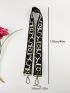 Letter Graphic Wide Adjustable Bag Strap