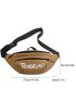 Large Capacity Waist Bag Letter Print Nylon