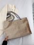 Medium Shopper Bag Grommet Eyelet Detail Minimalist