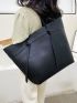 Small Tote Bag Double Handle Solid Color