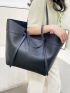 Small Tote Bag Double Handle Solid Color