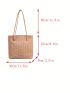 Small Tote Bag Pleated Embossed Double Handle