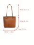 Small Tote Bag Pleated Embossed Double Handle