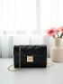 Mini Minimalist Crocodile Embossed Square Bag Chain Strap