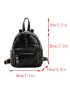 Quilted Classic Backpack Mini Zipper Black