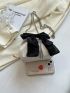 Minimalist Bucket Bag Mini Bow Decor