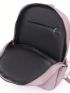 Medium Classic Backpack Dusty Pink Pocket Front For Daily