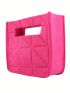 Mini Square Bag Stitch Detail Neon Pink