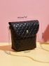 Mini Bucket Bag Quilted Flap Chain Strap For Daily