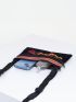 Small Square Bag Floral Embroidery Adjustable Strap