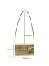 Mini Flap Square Bag Embossed Detail Metallic Funky