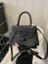 Mini Flap Square Bag Black Minimalist