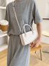 Mini Square Bag PU Double Handle Minimalist