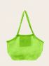 Minimalist Shopper Bag Mesh Green