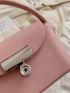 Mini Square Bag PU Pink Flap