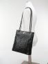 Medium Shoulder Bag Studded Decor Chain Strap