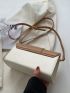 Small Square Bag Colorblock Buckle Decor Chain Strap For Work