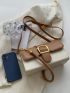 Small Square Bag Colorblock Buckle Decor Chain Strap For Work