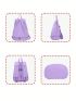 Medium Drawstring Backpack Solid Color