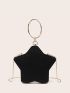 Star Design Novelty Bag Black Ring Strap For Party