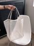 Mesh Design Shopper Bag Casual