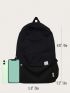 Men Letter Patch Decor Casual Daypack