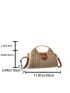 Medium Straw Bag Turn Lock