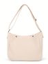 Oversized Hobo Bag Pocket Front Studded Detail