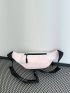 Colorblock Fanny Pack Geometric Pattern