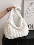 Oversized Ruched Bag Quilted Pattern Minimalist