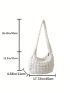 Oversized Ruched Bag Quilted Pattern Minimalist