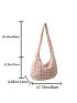 Oversized Ruched Bag Quilted Pattern Minimalist