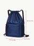 Minimalist Drawstring Backpack Pocket Front