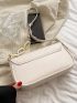 Medium Flap Baguette Bag Elegant PU