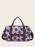 Large Travel Bag Tree Pattern Colorblock