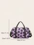 Large Travel Bag Tree Pattern Colorblock