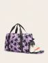 Large Travel Bag Tree Pattern Colorblock