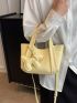 Medium Satchel Bag Double Handle With Bag Charm