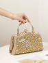 Small Box Bag Rhinestone Decor Chain Strap