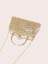 Small Box Bag Rhinestone Decor Chain Strap