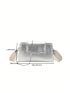 Small Square Bag Silver Chain Strap Flap